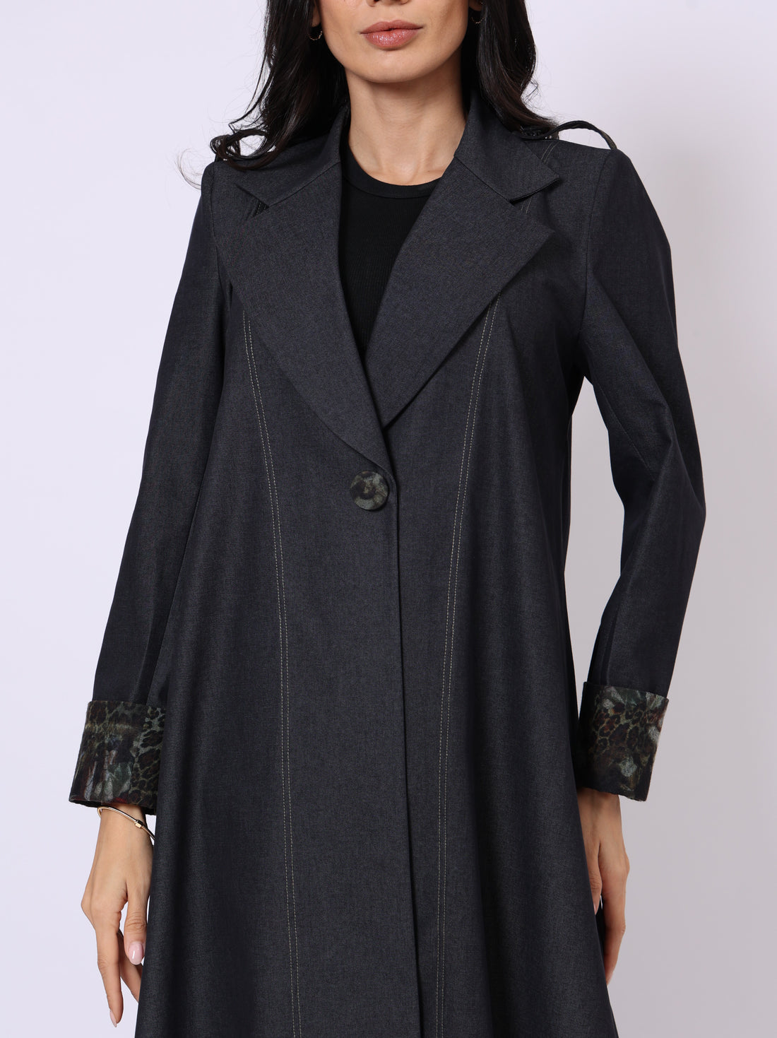 Zara Abaya — Navy Denim